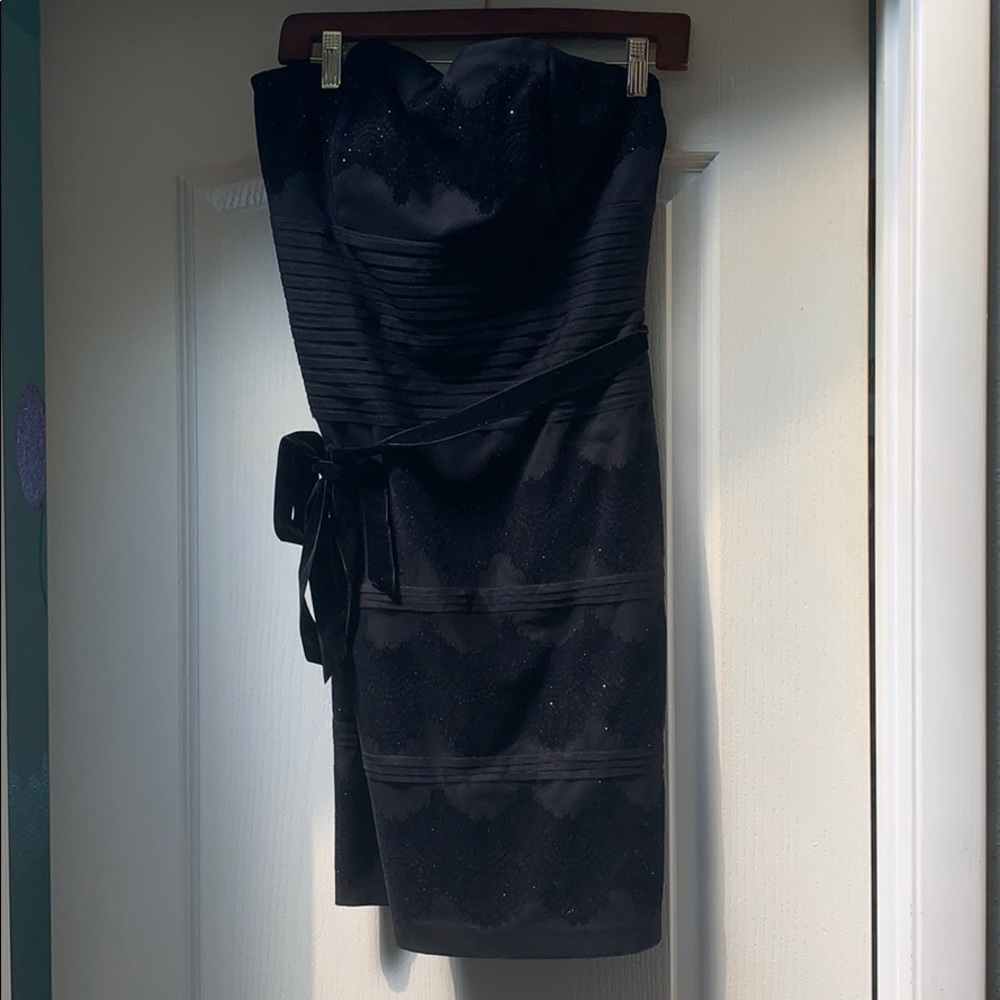 Strapless black dress